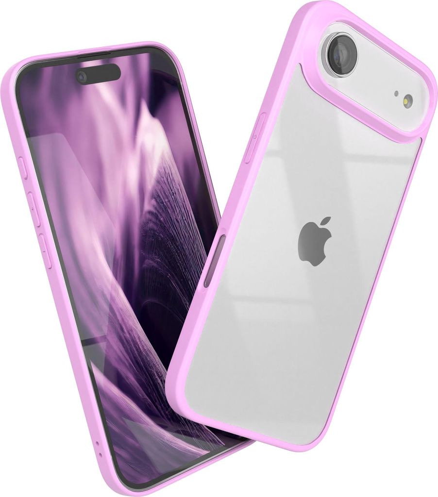 EAZY CASE Clear Hybrid Bumper Hülle für Apple iPhone Air, Handyhülle stoßfest mit Kameraschutz, Handycase dünn in Lila