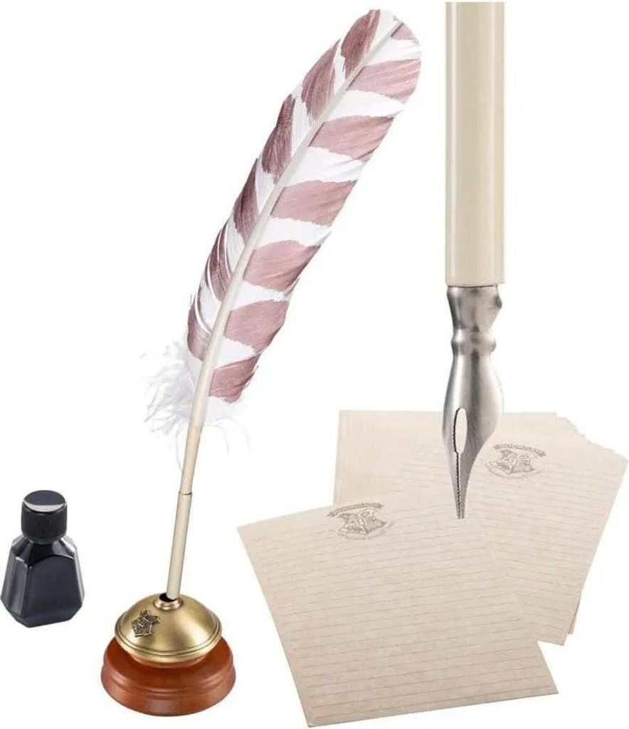 Harry Potter Replik Hogwarts-Schreibfeder mit Hogwarts-Papier 31 cm