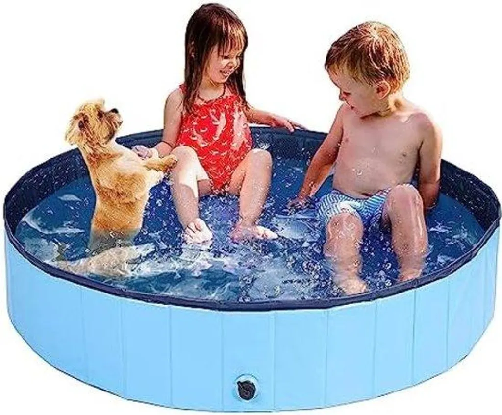 Baignoire gonflable pour chien et chat en PVC stable pour jardin XL 160cm