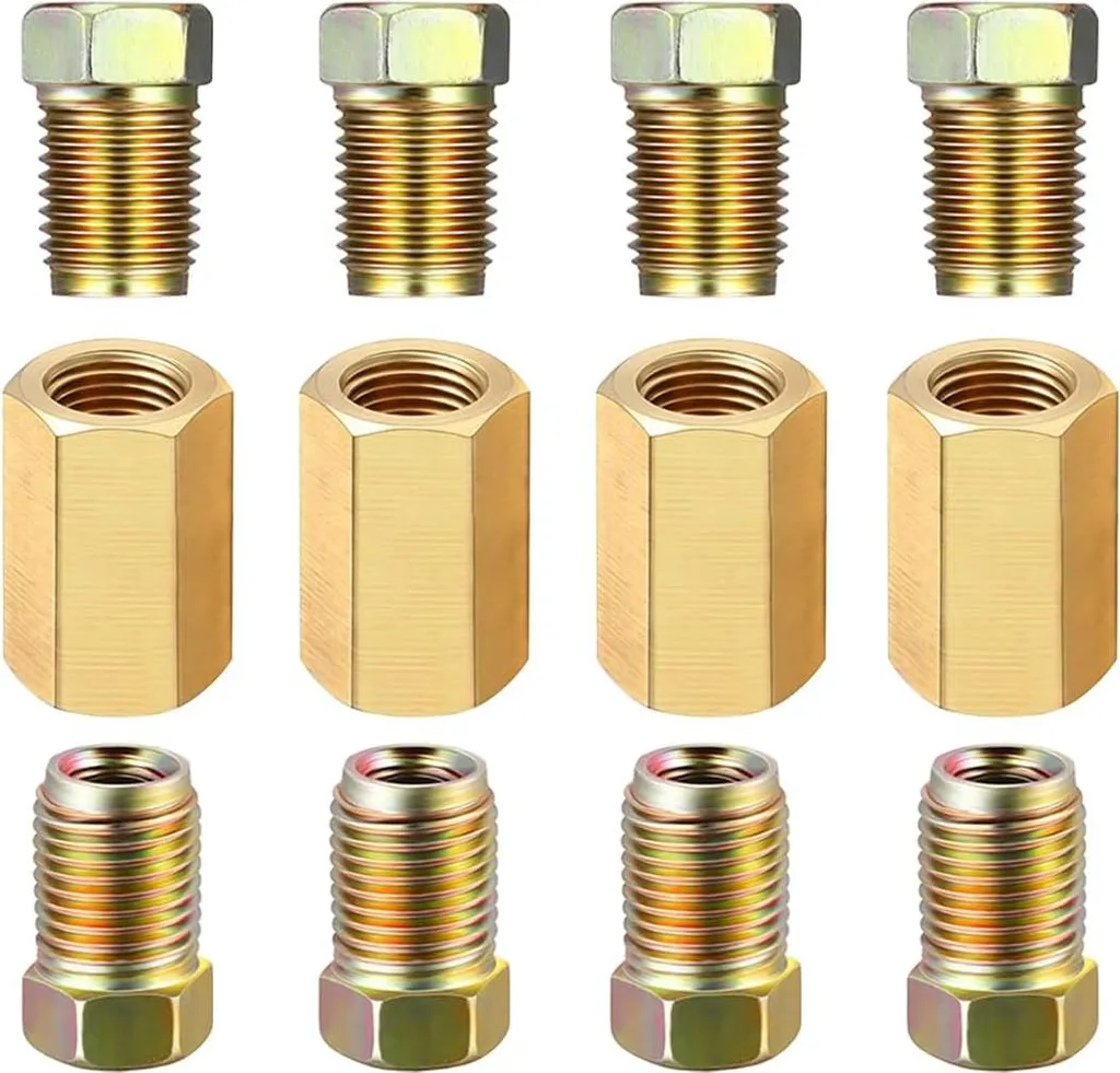 Kit raccords conduite de frein en cuivre et laiton pour voiture - 10 pcs