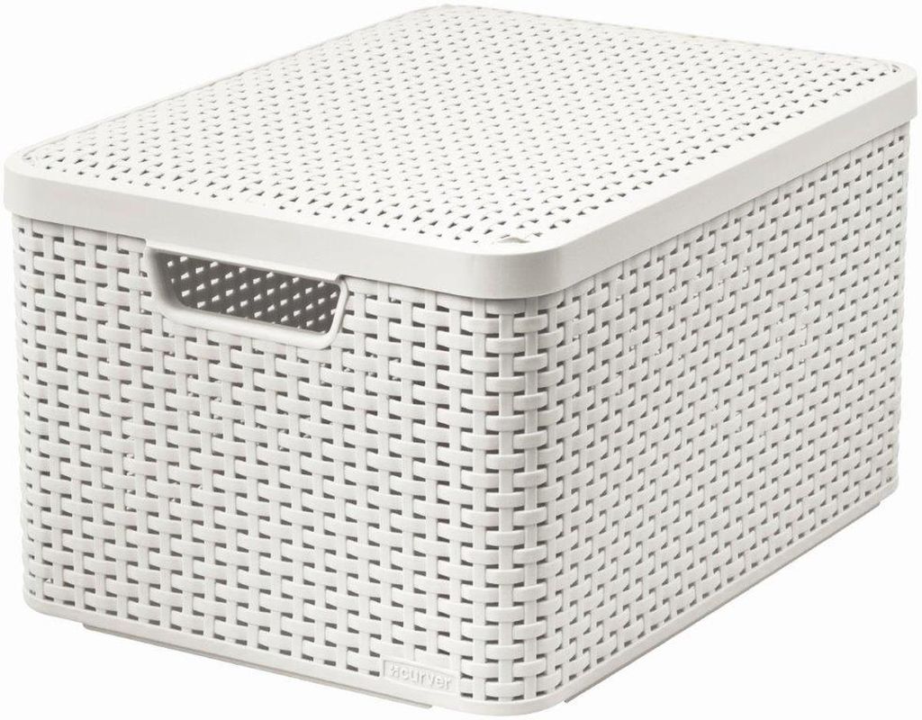 Curver Style L, Aufbewahrungskorb, Cremefarben, Rattan, Produktbild 