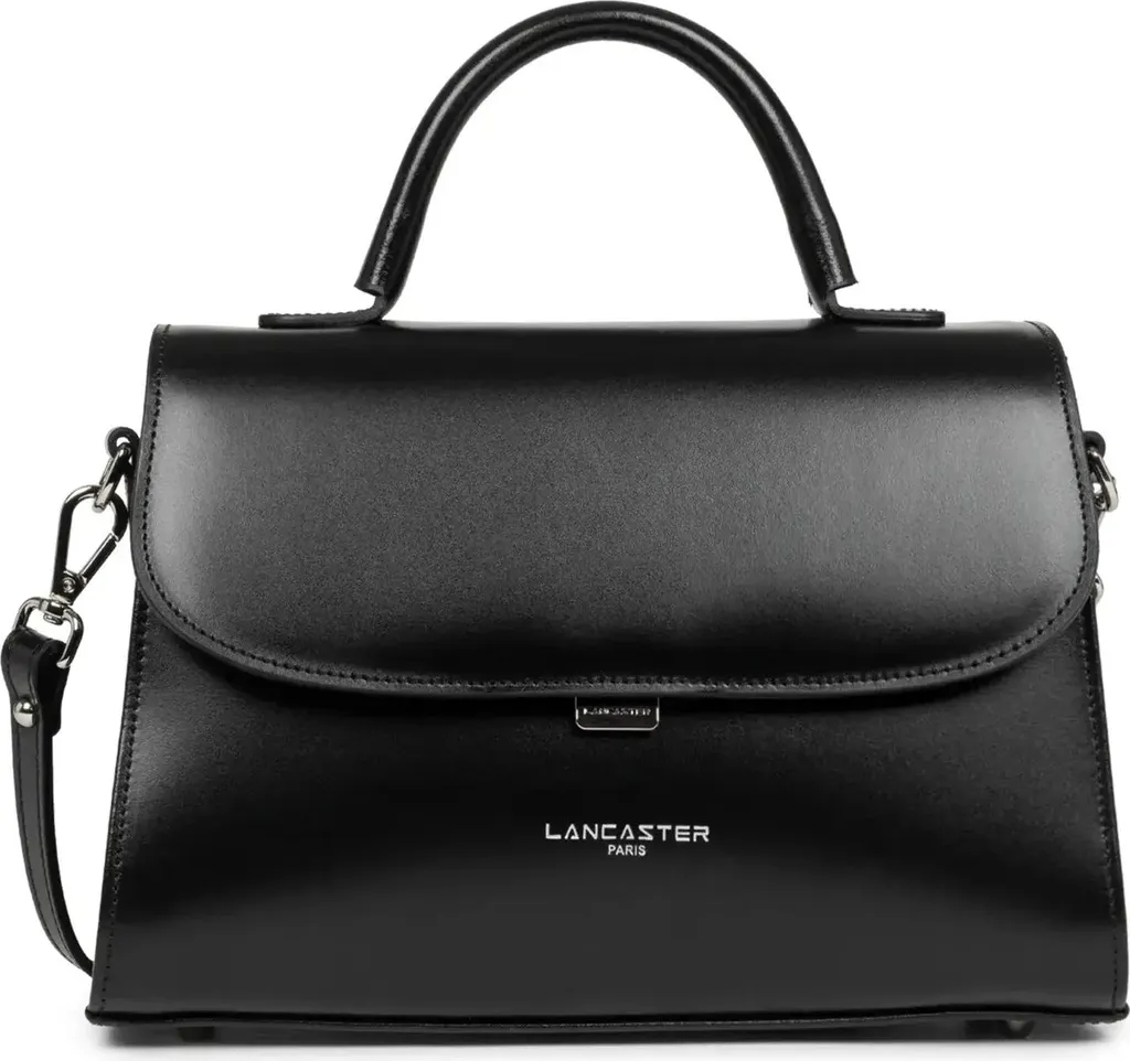 Lancaster Sac à rabat avec fermoir Suave Even Noir - Cuir de Vachette