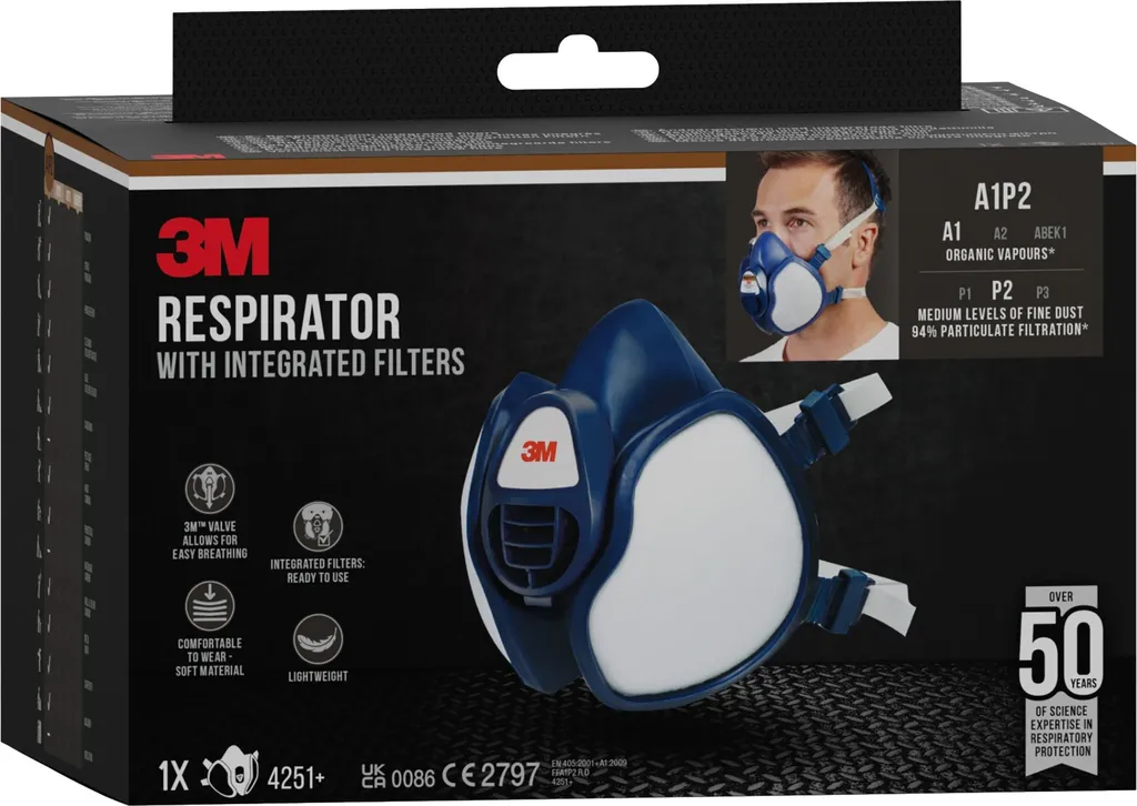 Masque 3M A1P2 : fini les odeurs de solvants et irritations pulmonaires - 4