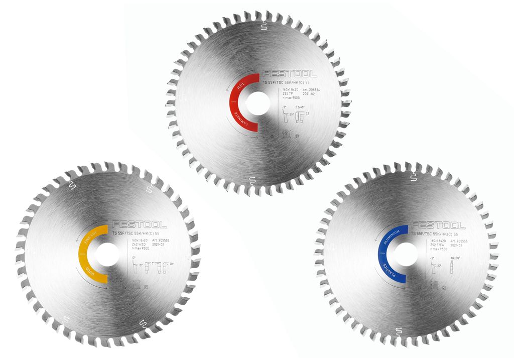 Festool Kreissägeblatt-Set KSB-SORT/3 W/L/A 160x1,8