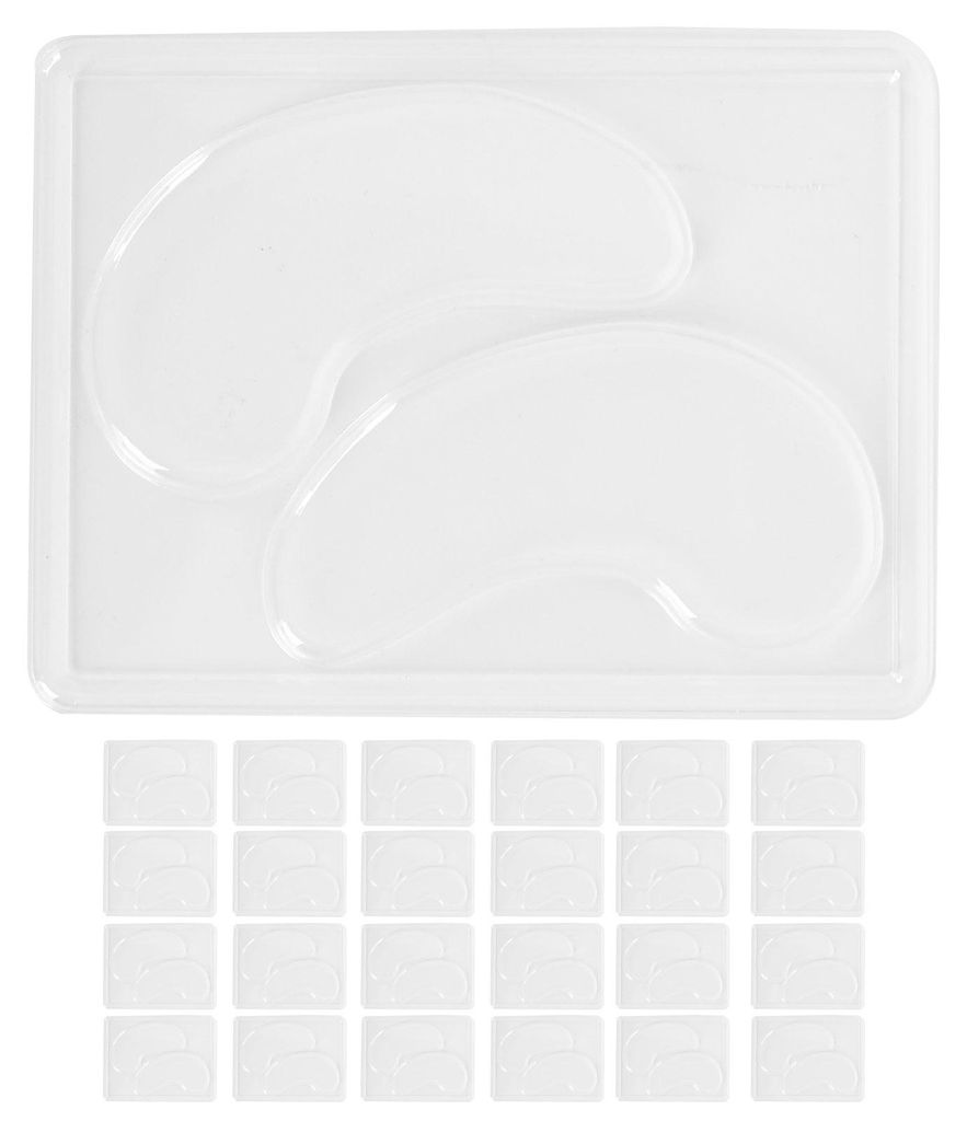 25 Stück transparente DIY-Augenmasken-Form, tragbar, wiederverwendbar, Patch-Tablett-Platten-Set