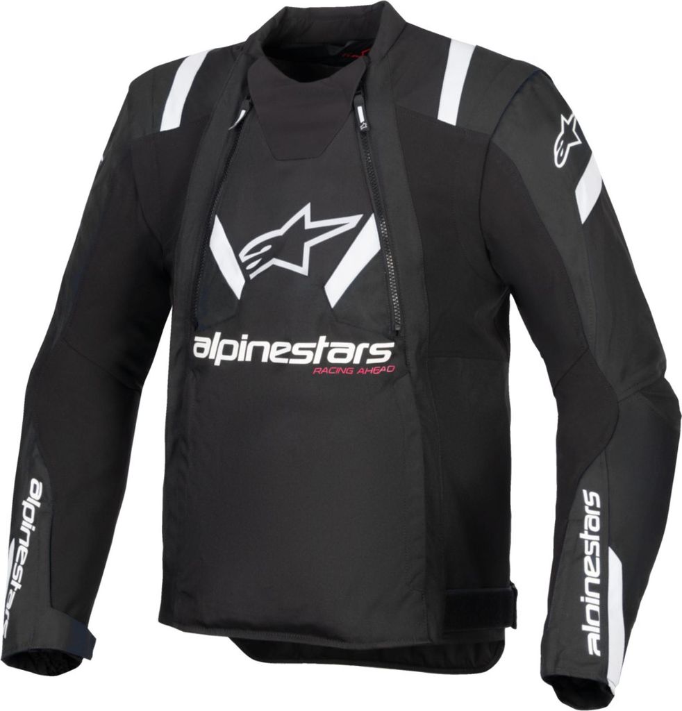 Alpinestars T-Stunt Air Motorrad Textiljacke, schwarz/weiß, 4XL