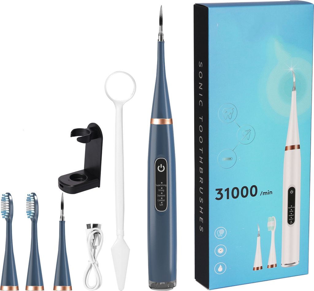INF Elektrische Zahnbürste mit Zahnsteinentferner Blau
