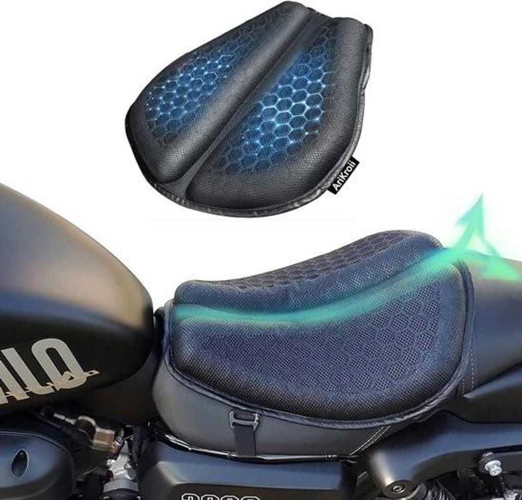 Motorrad-Sitzkissen 3D-Gel-Wabenstruktur Druckentlastung Atmungsaktiv Faltbar Mit Innovativem Gelkissen Stoßdämpfung Sitzschutz Bequem Für Lange