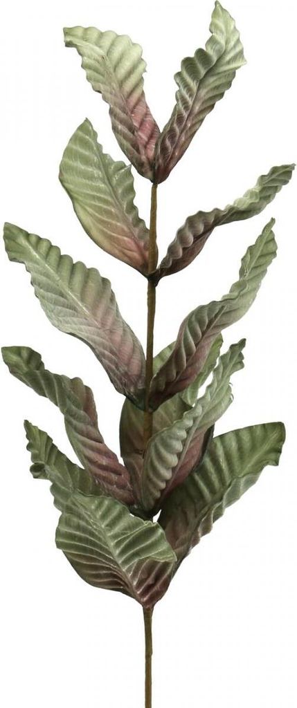Kunstpflanze Dekozweig Grün Rot Braun 68cm Schaumstoff