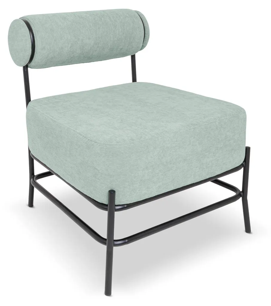 Fauteuil Nara en métal et velours côtelé - Design élégant et moderne