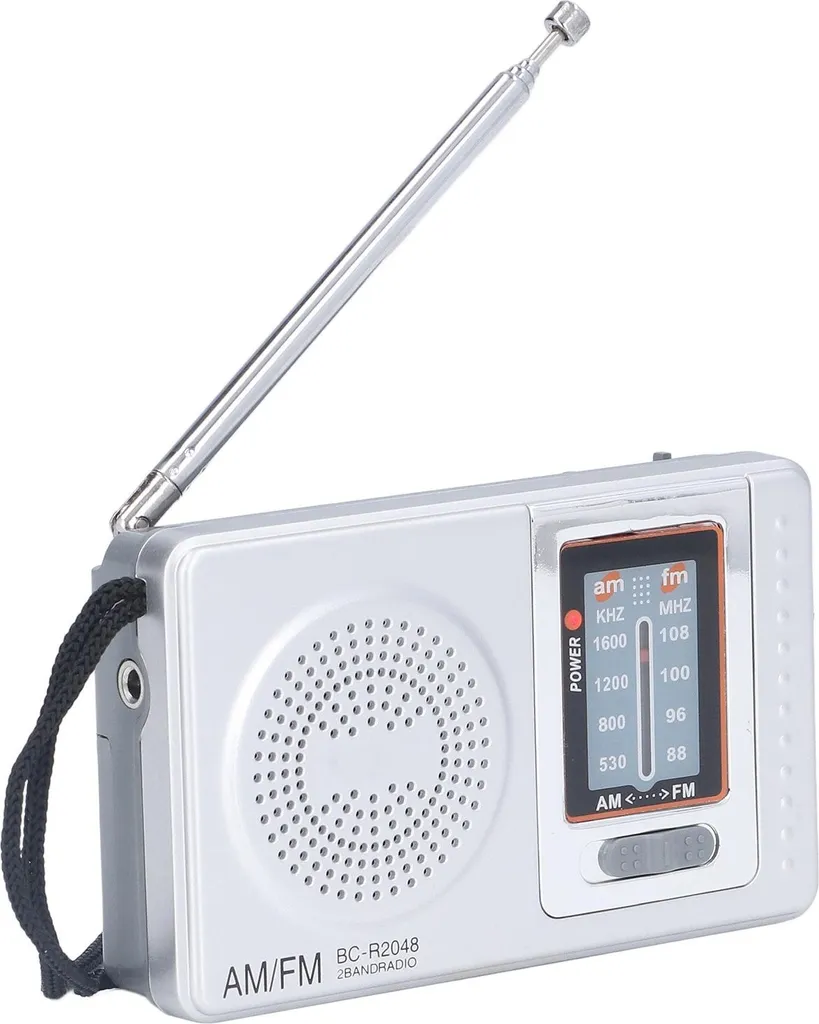 Radio AM FM, alimentata a batteria, ricevitore portatile in plastica impermeabile per l'intrattenimento all'aperto (BC-R2048)
