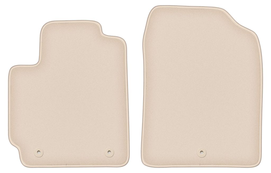 DURBAN Beige Velours-Fußmatten vorne für Kia Picanto III Schrägheck (2017-)