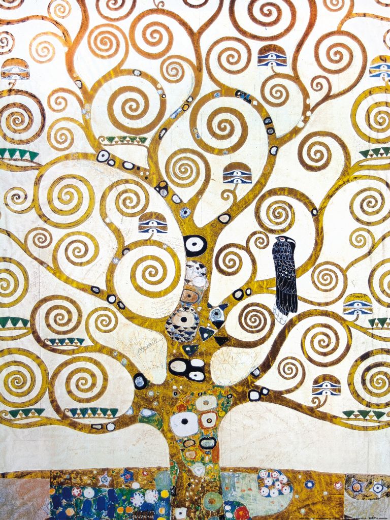 Gustav Klimt Kunstdruck Bild - Der Lebensbaum (Detail) (80 x 60 cm)