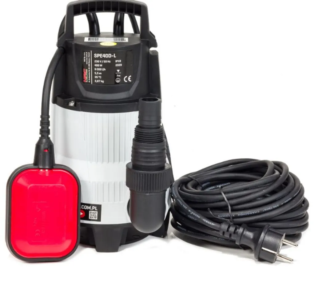 Pompe d'évacuation NAC 400W SPE40D-L : Idéale pour vider cave et bassin