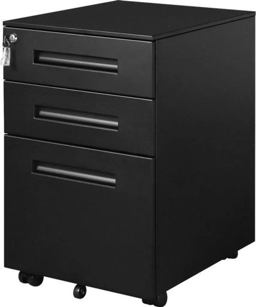 Table de chevet noire solide en métal - Gain de place minimaliste 40cm