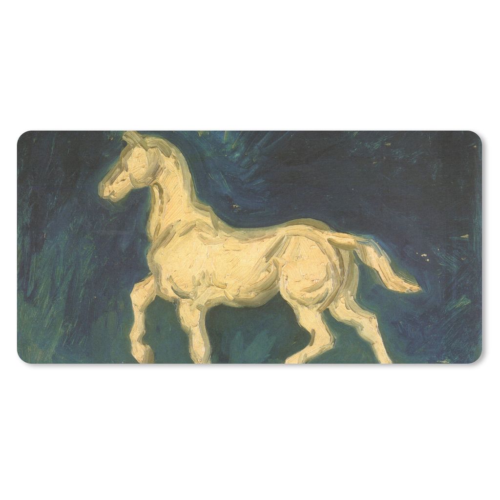 MuchoWow Mauspad Mousepad Pferd - Vincent van Gogh 60x30 cm - Mousepads - Maus Mat - Pad - Mausunterlage - Nachhaltig