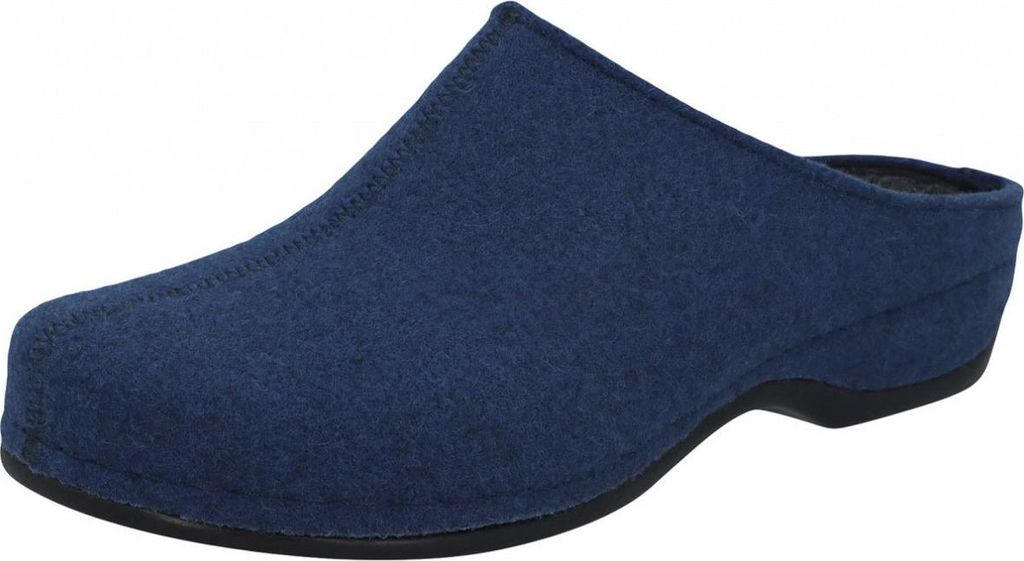 Berkemann Forina Hausschuh 01025-312, Filz, royalblau, Weite H, Wechselfußbett 40