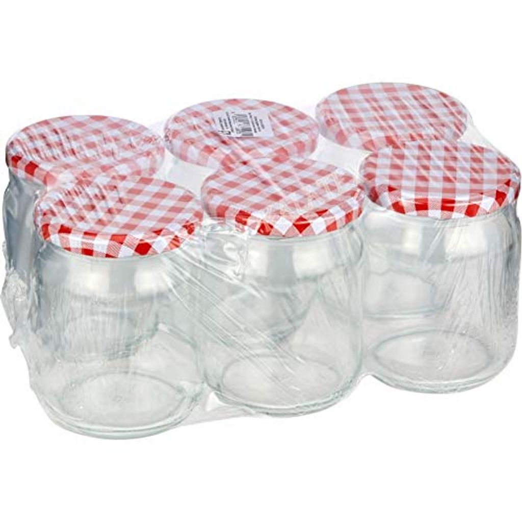 6er Set Einmachgläser 210ml mit Schraubdeckel