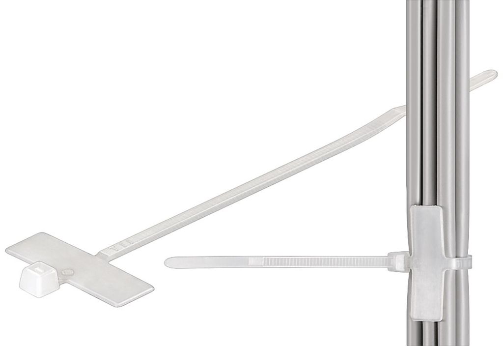 Goobay Kabelbinder mit Beschriftungsfeld - Beschriftungsfeld 2,5 cm lang und 8 mm breit