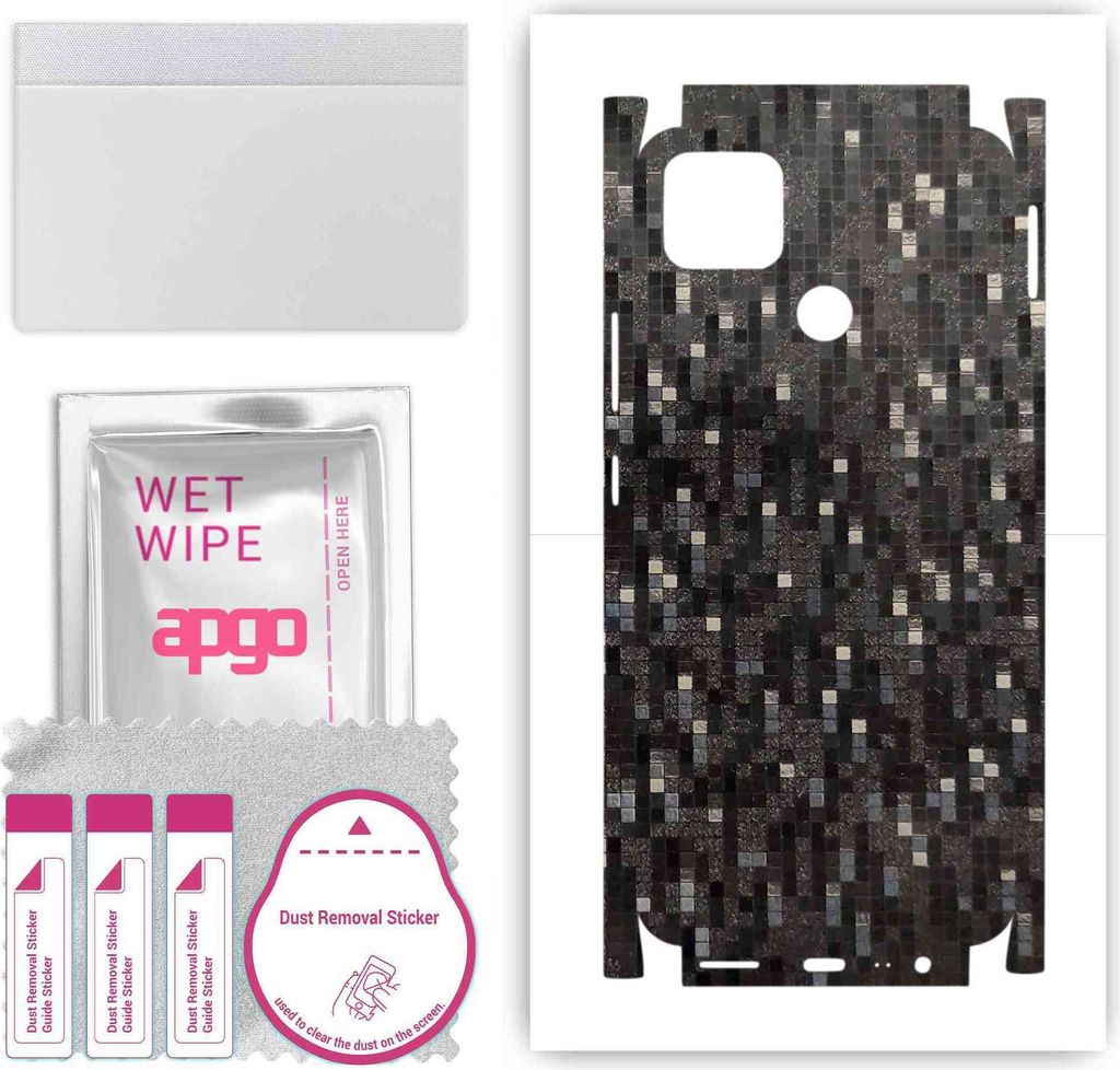 apgo Rückseite + Seiten Schutzfolie, Skin, kompatibel mit Realme Narzo 30A, Hinten Displayschutzfolie aus Vinylfolie, kratzfest, einfache Montage ...