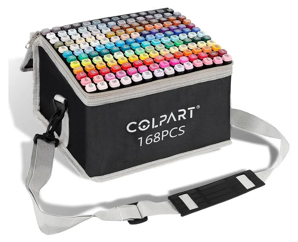 Feutres à Alcool 168 Couleurs pour Illustration et Coloriage ZoMal