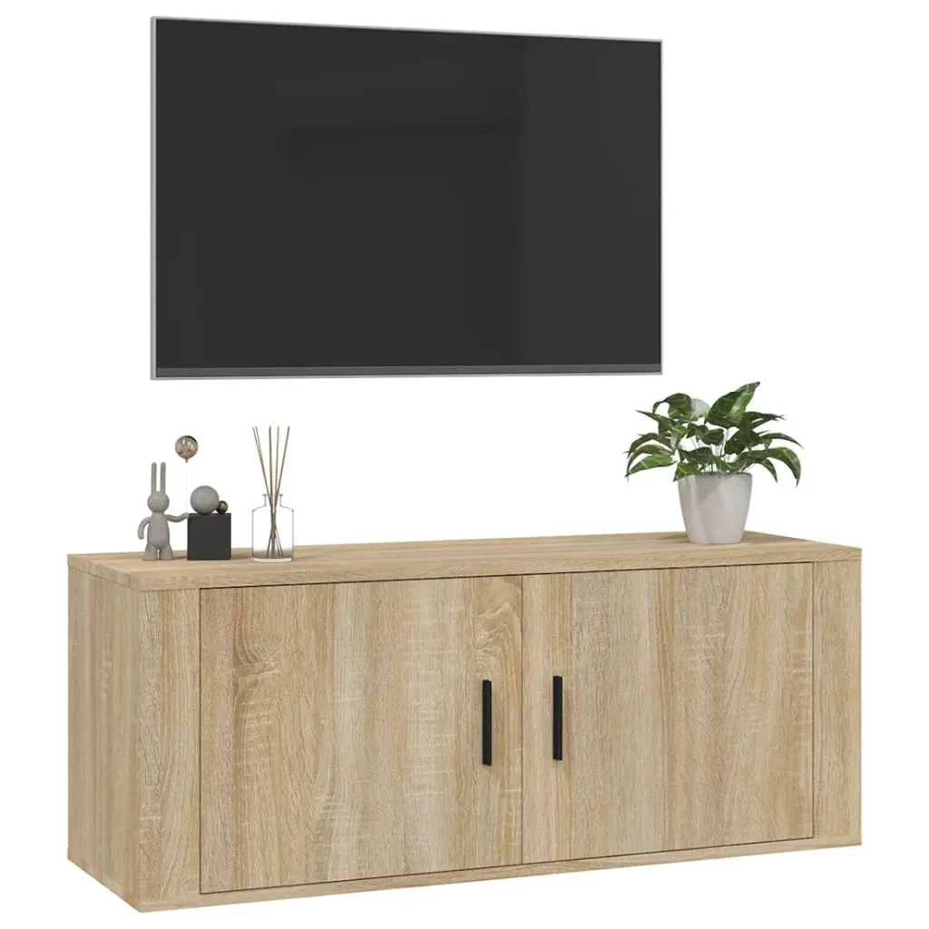 The Living Store Parete TV rovere Sonoma 100x34,5x40 cm - 4