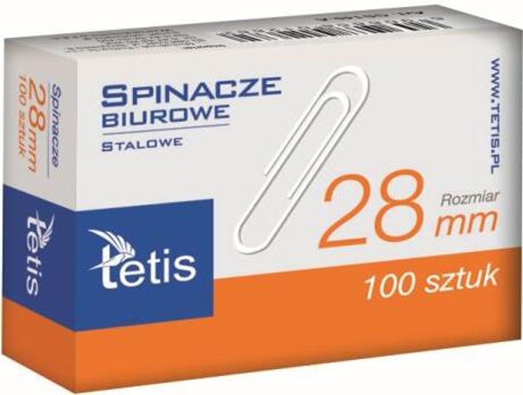 Runde Büroklammern, 28 mm, 100 Stück, Hochwertiges Metall, Silberoptik