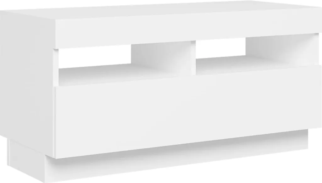 SYFAX™ Mobile Porta TV con Luci LED Bianco 80x35x40 cm