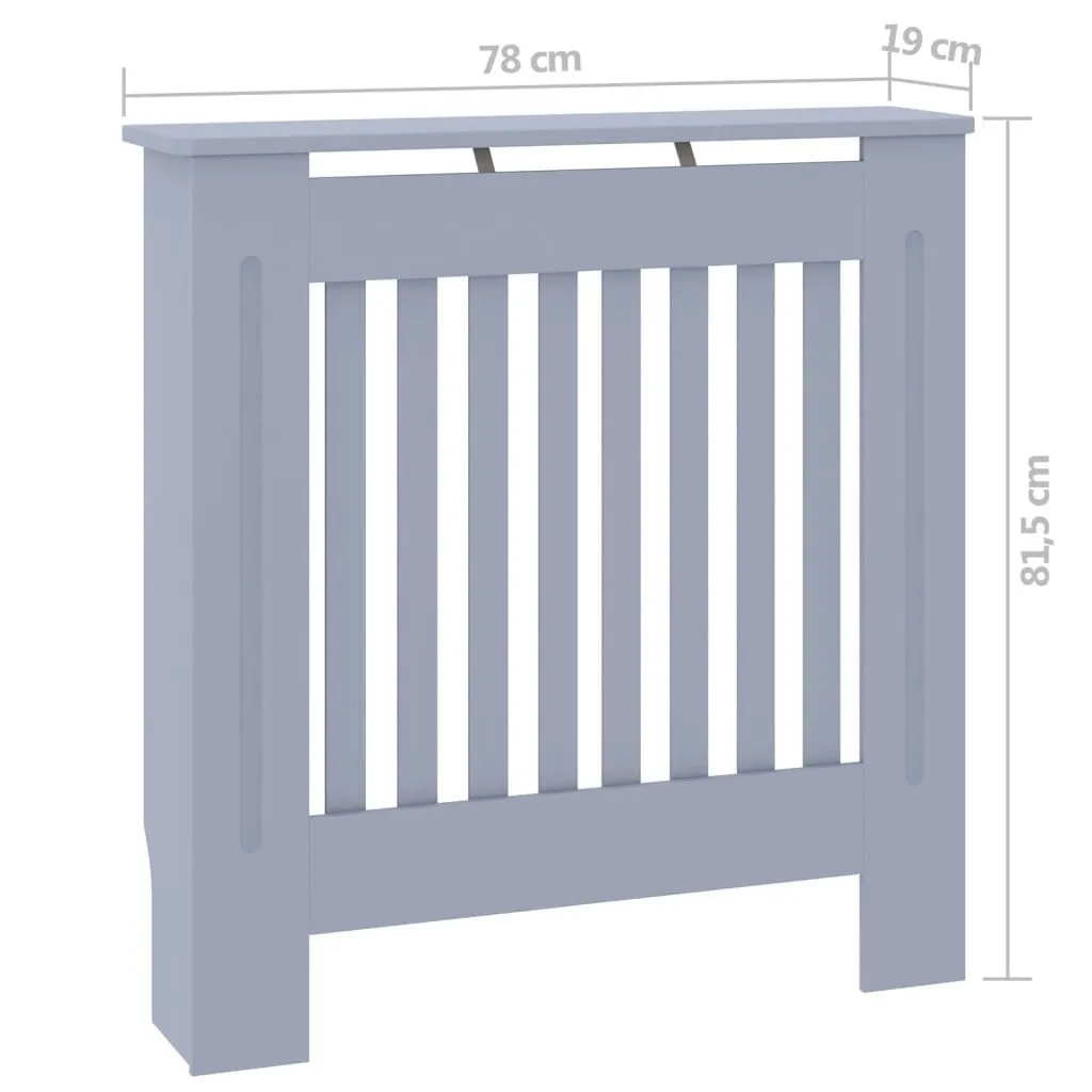 Meuble Cache-radiateur Gris 78 cm en MDF - Cache Radiateur Moderne - 10