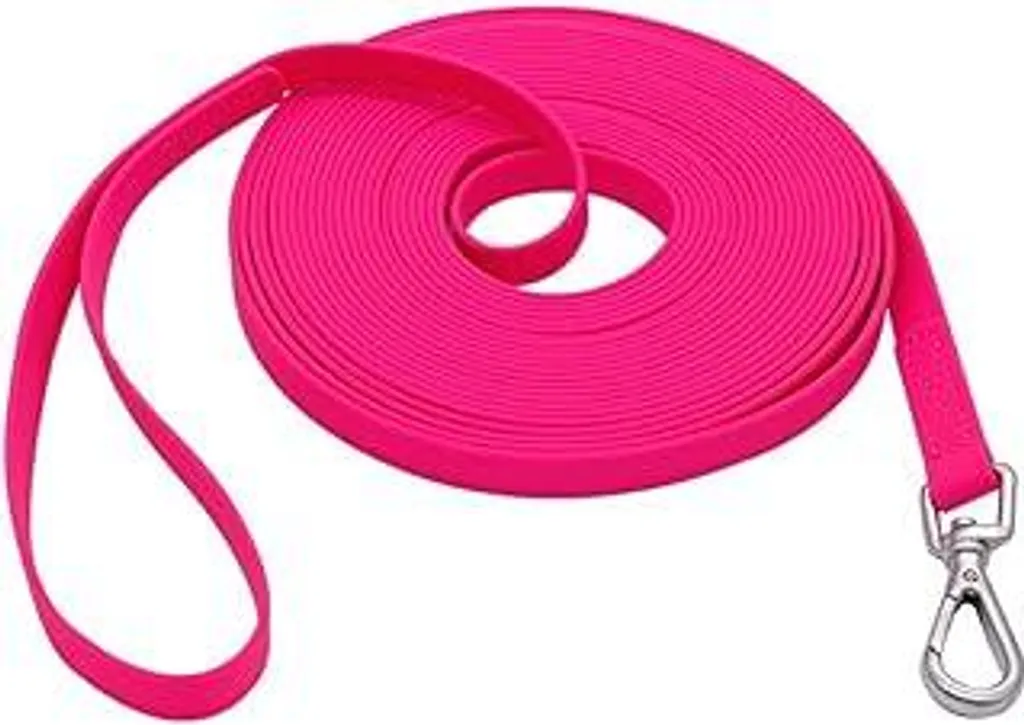 Guinzaglio Da Traino Rotondo Impermeabile 5m Per Cani Fino A 35kg – Rosa, Senza Passamaneria, Antiodore E Super Facile Da Pulire