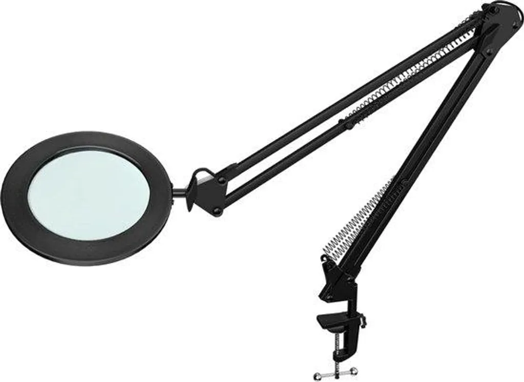 Finissez-en avec la fatigue visuelle : Lampe loupe sur trépied sol noire