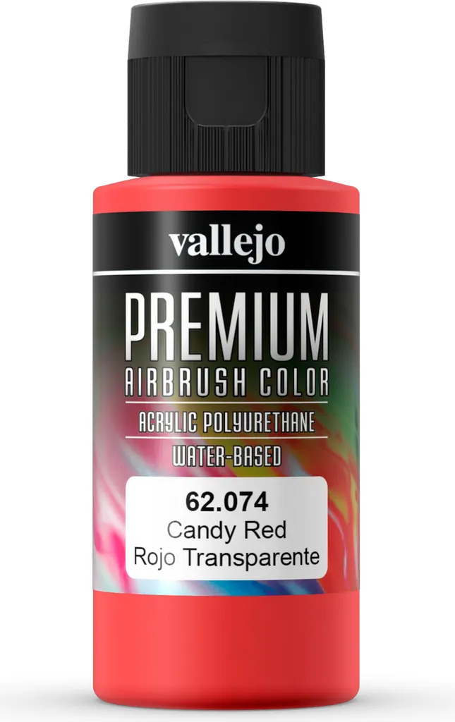 Colore Premium Vallejo 62074 Candy Red 60ml Acrilo per aerografo
