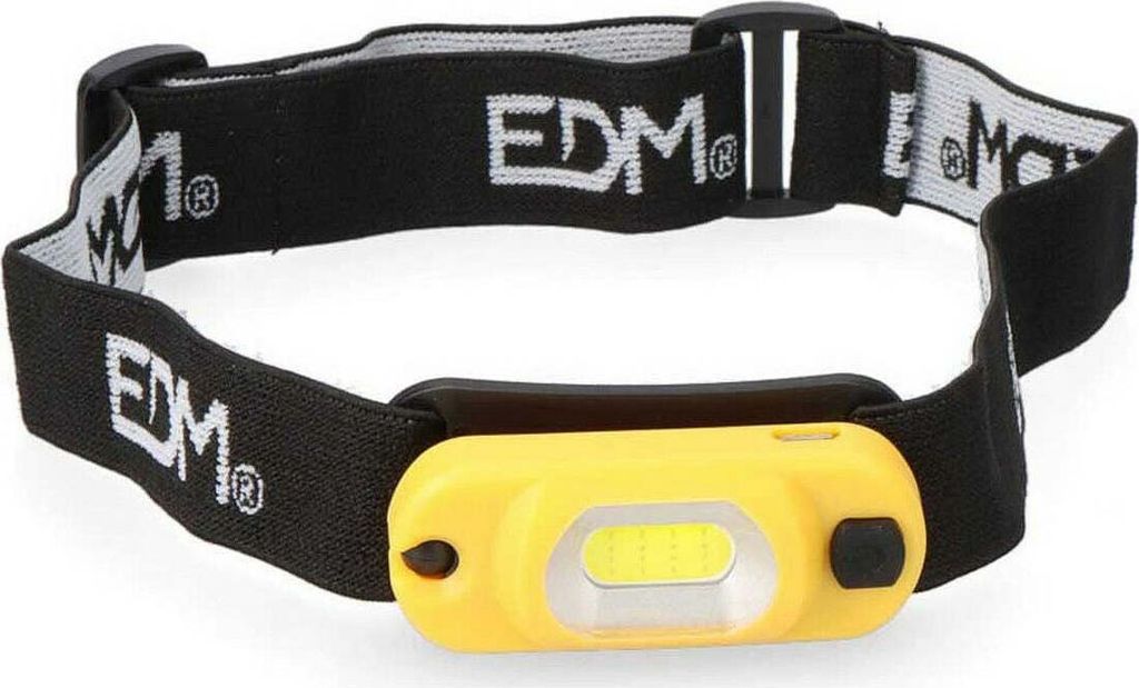 EDM 36386 LED-Stirnlampe Cob Gelb Schwarz 1 W 100 Lm