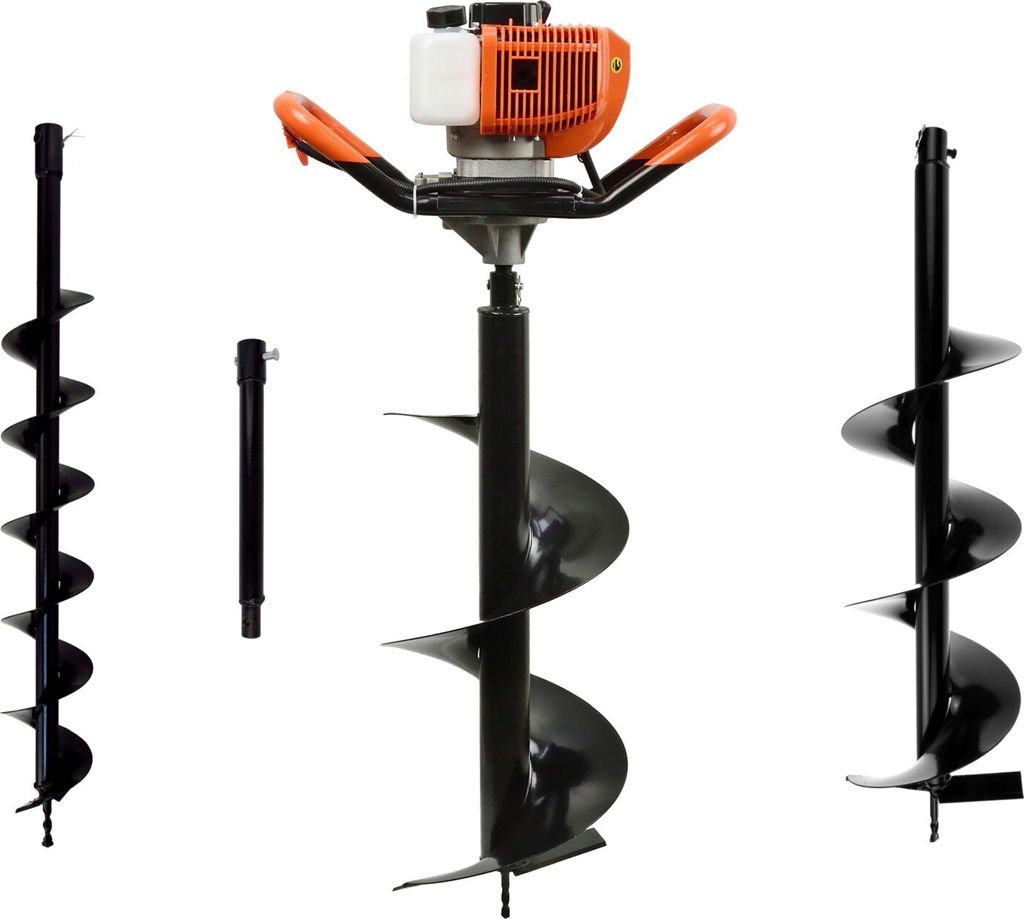 GEKO Wiertnica do ziemi 1,4kW, 3 wiertła, przedłużka 50cm Zdjęcie produktu 