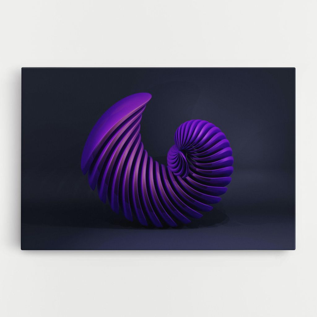 ARTHUB Leinwandbild 30x40 cm, Purple Spiral | Wohnzimmerdekoration, Hängende Bilder, Wanddekoration, Heimdekoration, Abstrakte, Optische Täusch...