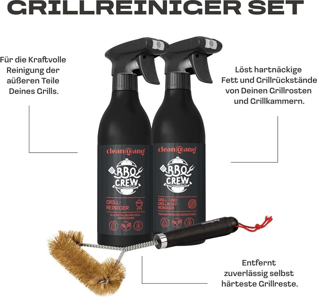 Cleangang Grillreiniger Set 5-Teilig - Kraftvolle Produktbild 2