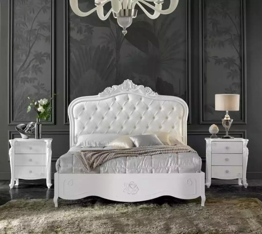 Schlafzimmer Komplett Set Bett 2 x Nachttische Kleiderschrank 5tlg Neu