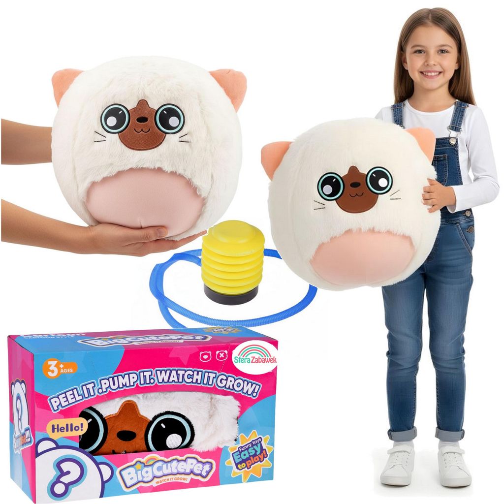 Big Cute Pet aufblasbares Plüschtier wächst mit Pumpe Kuscheltier für Kinder