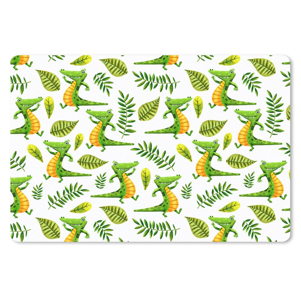 MuchoWow Mauspad Mousepad Krokodil - Dschungel - Design - Kind 27x18 cm - Mousepads - Maus Mat - Pad - Mausunterlage - Büroartikel - Desk Matten