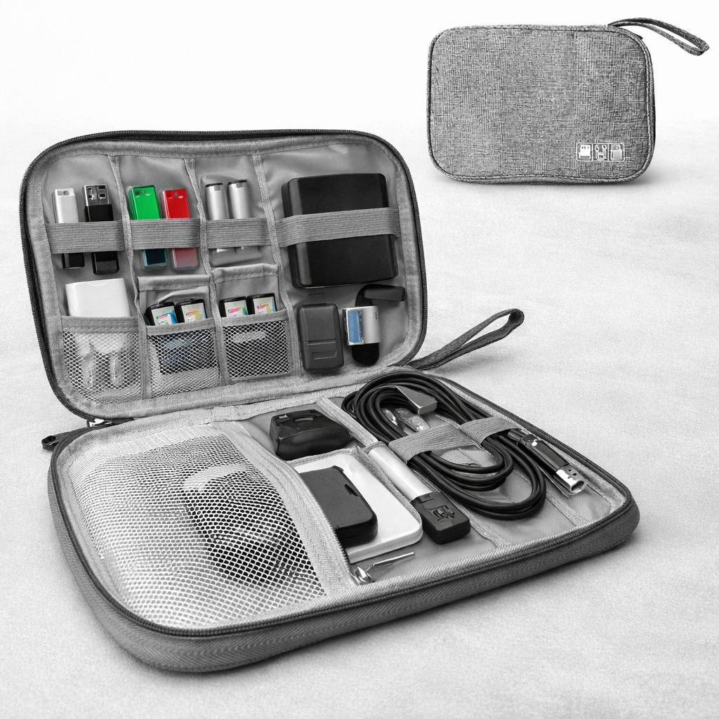 Reise-Organizer-Tasche für Kabel und Ladegeräte Produktbild 
