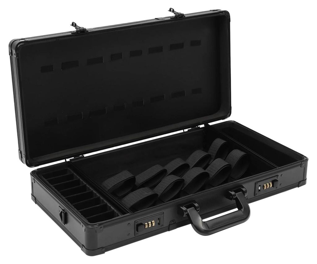 Friseur/Barbier Werkzeugkoffer - HB-HSLT-118 - Aluminiumlegierung + ABS - Größe 55×27×10 cm - Organizer Für Scheren Und Werkzeuge - Reise-Trag...