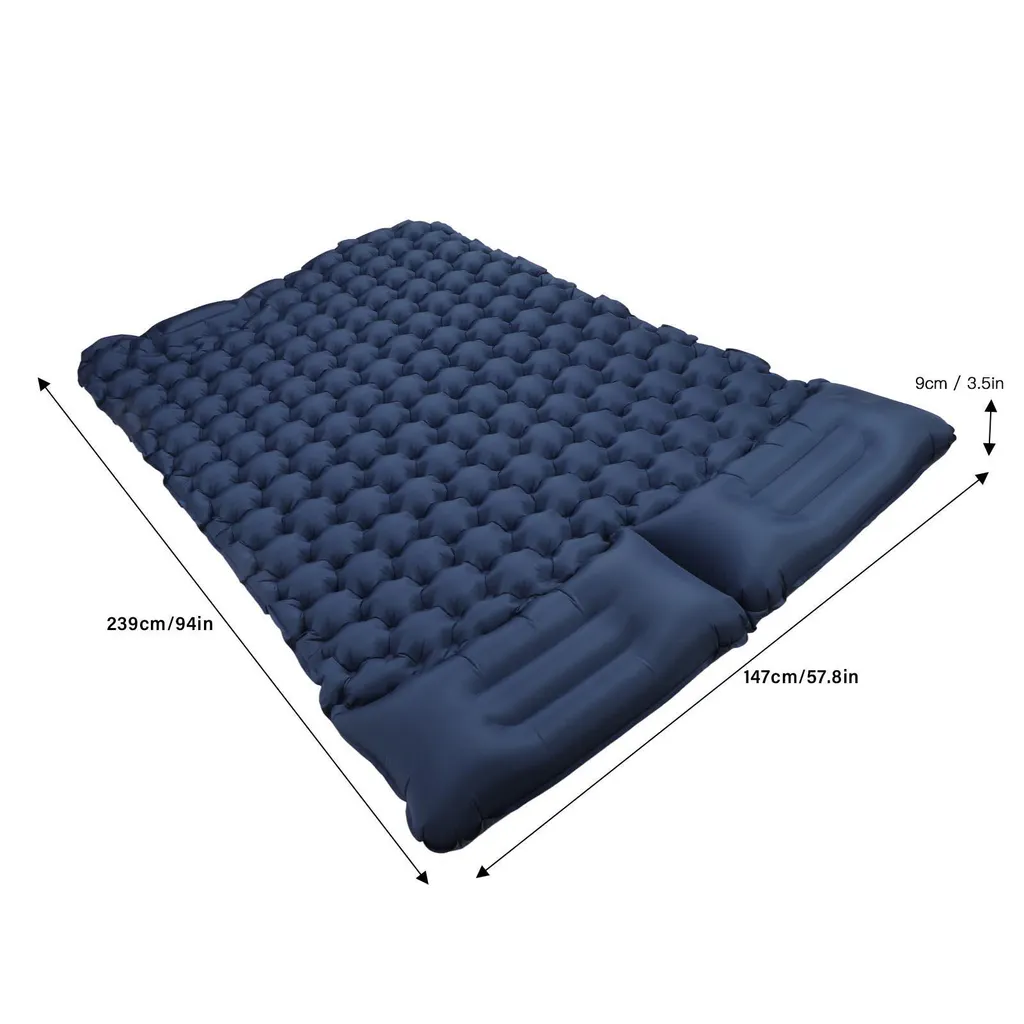 Matelas gonflable camping 2 personnes imperméable avec appui-tête - 5