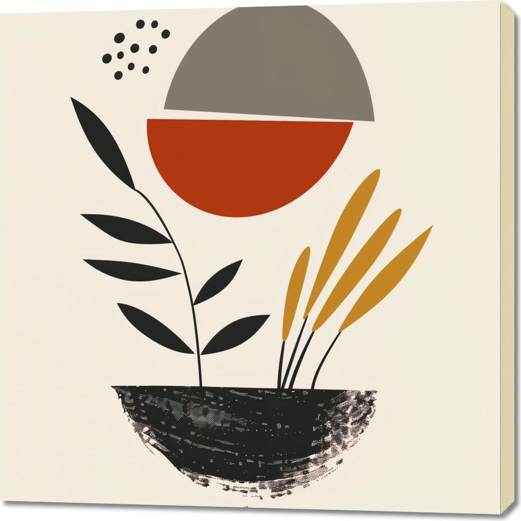 Bild 100x100cm Morgen mit Akzent