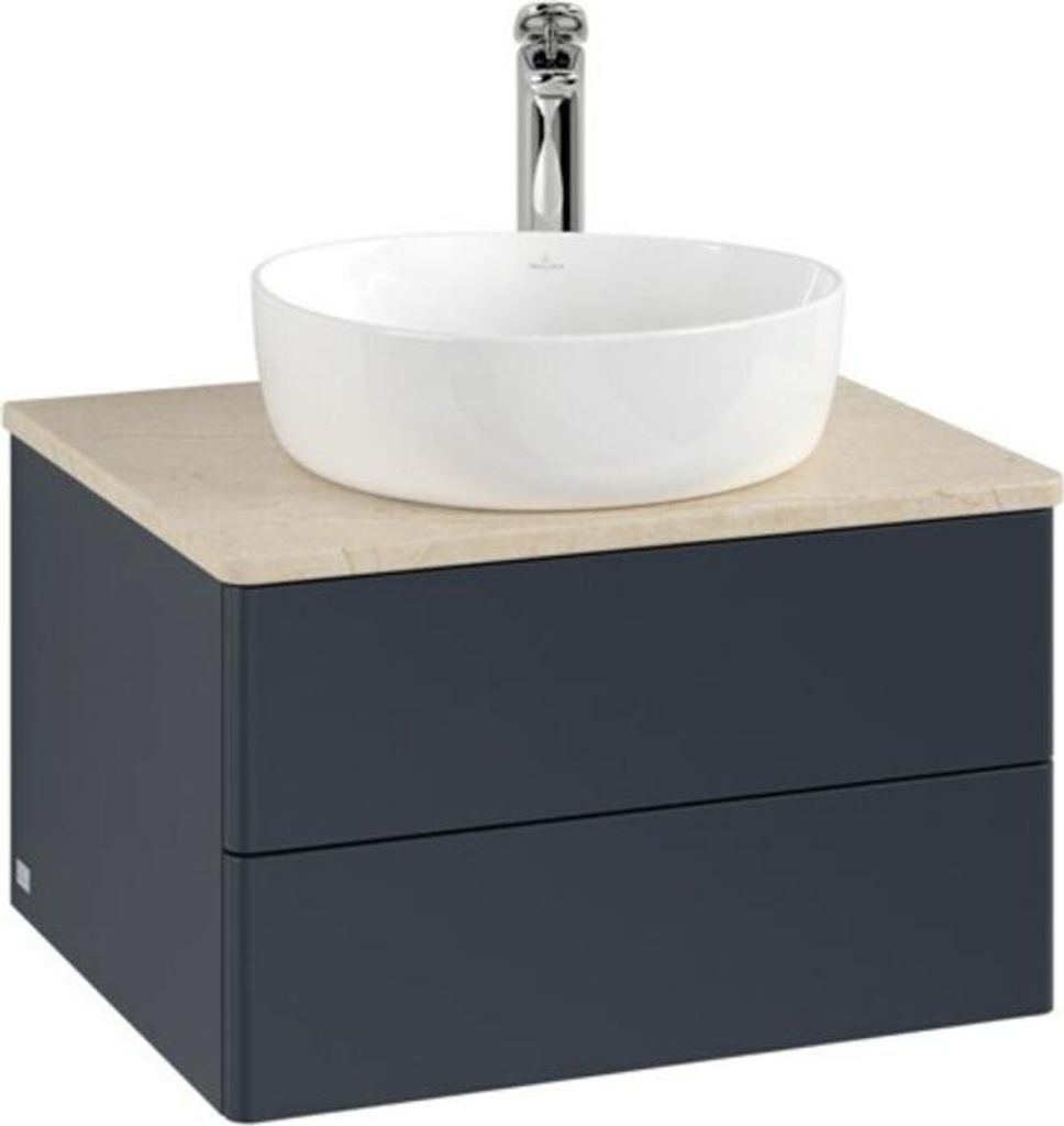 V&B Waschtischunterschrank ohne Frontstruktur Antao 60x36x50cm, HL, WBP botti., md bl. m Lac