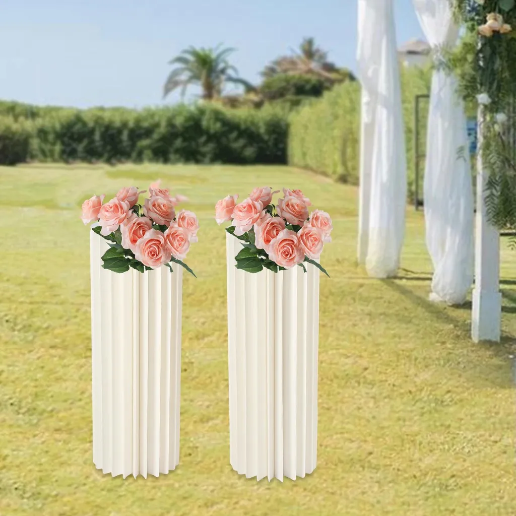 Set 2 Vasi Pieghevoli in Cartone per Allestimenti Matrimonio Luxury