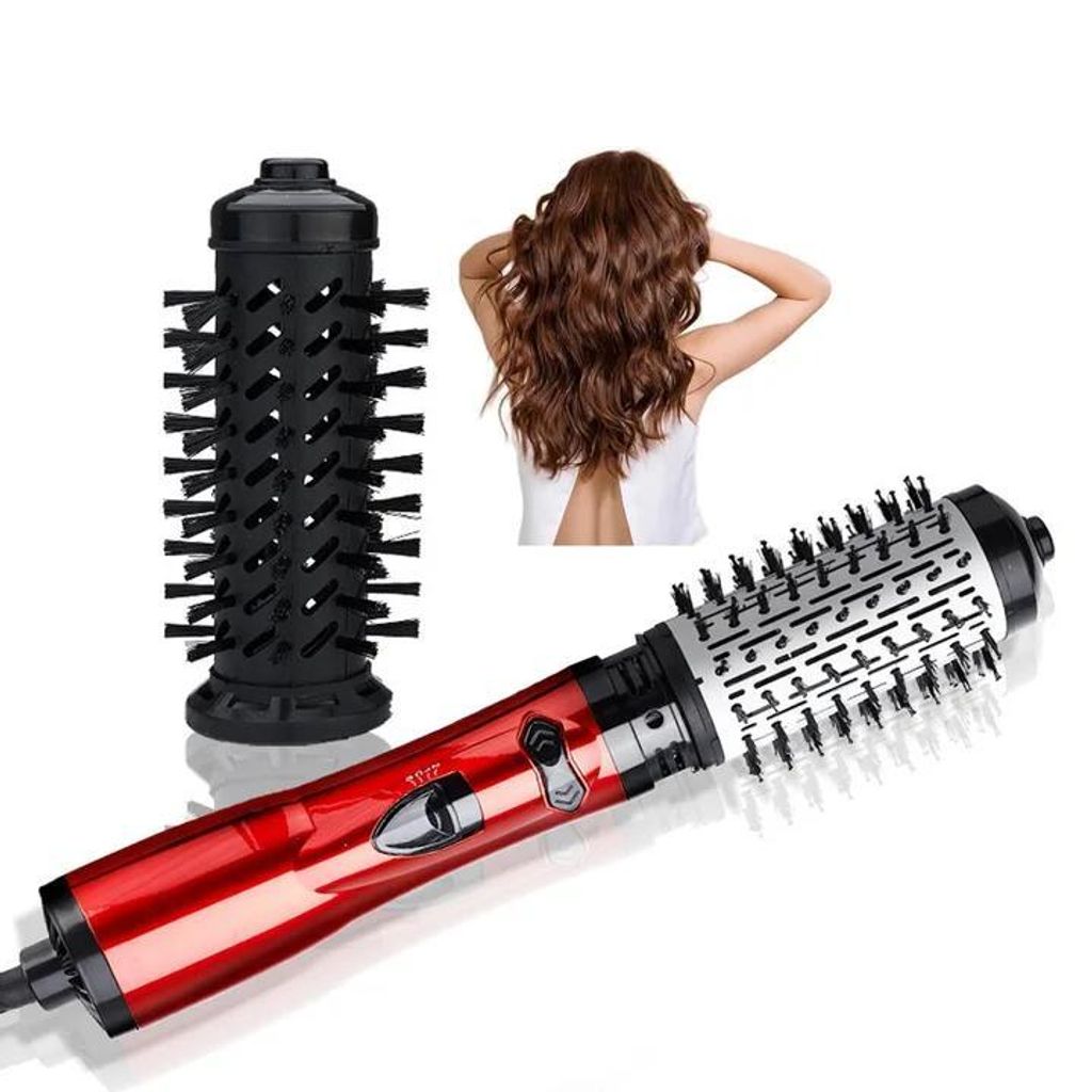 3-in-1 Lockenstab & Heißluftstyler, rotierender Haartrockner mit 360° Bürste, Multistyler für Glätten, Volumen & Locken
