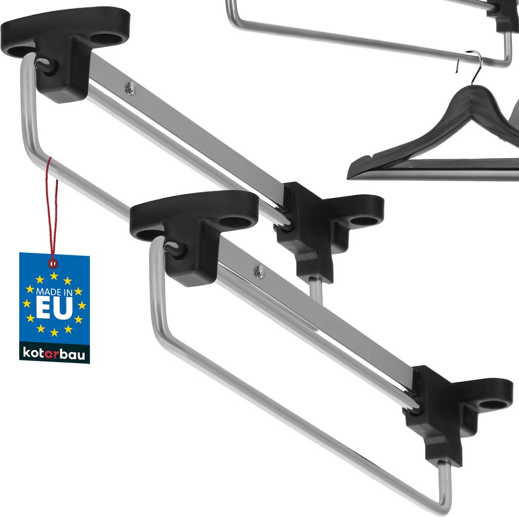 KOTARBAU 2er Set Ausziehbare Kleiderstange 250mm für Garderobenschrank