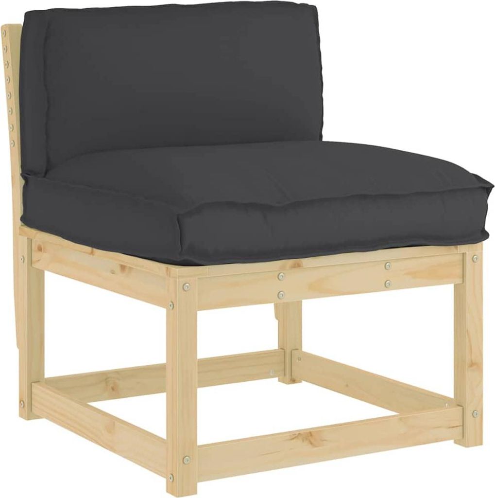 vidaXL Kissen Schwarz 80 x 40 x 12 cm Oxford-Stoff