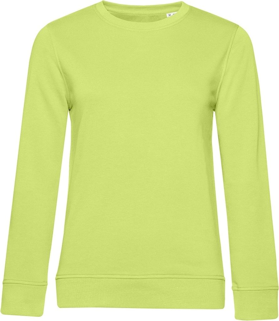 B&C Damen Sweatshirt, aus Baumwolle BC4721 (2XL) (Limettengrün)
