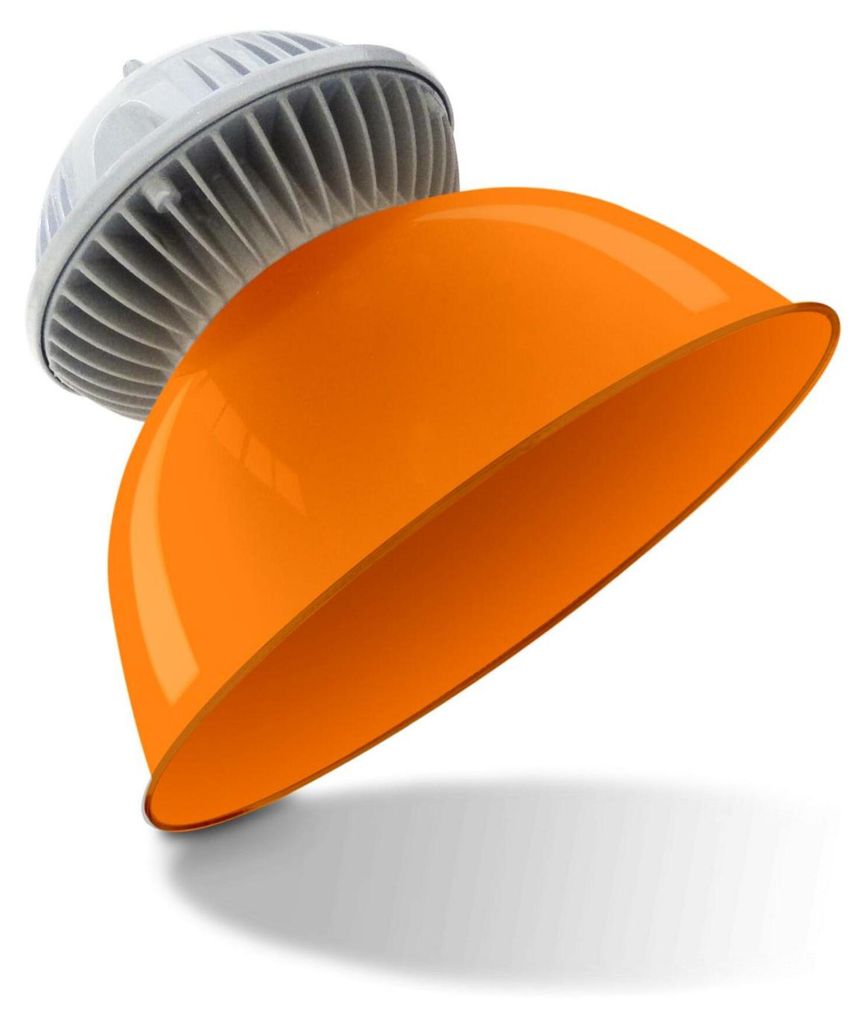 CENTURY LED-Leuchte, vollorange, 10 W, 230 V AC, 3000 K, 850 lm, 60°C, IP65, 203 x 174 mm, CEN CFAR-102030